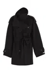 Sportmax Bouquet1234 Trench Coat In Black