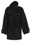Sportmax Bouquet1234 Trench Coat In Black