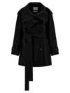Sportmax Bouquet1234 Trench Coat In Black