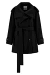 Sportmax Bouquet1234 Trench Coat In Black