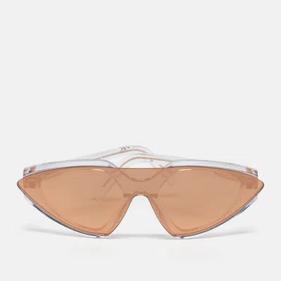 Sportmax Bronze/transparent Mirror Sm0001 Shield Sunglasses In Brown