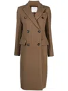 Sportmax Filante Virgin Wool Coat In Brown