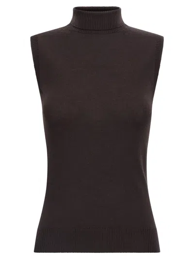 Sportmax Brown Virgin Wool Women's Cardigan