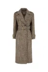 Sportmax Melange Brown Wool Blend Denaro Coat In Brown