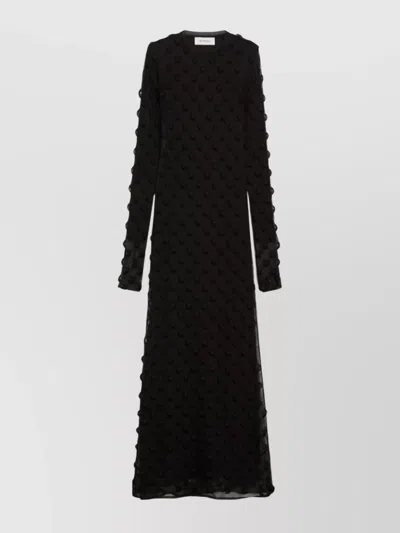 SPORTMAX BUBBLE EFFECT SHEER DRESS