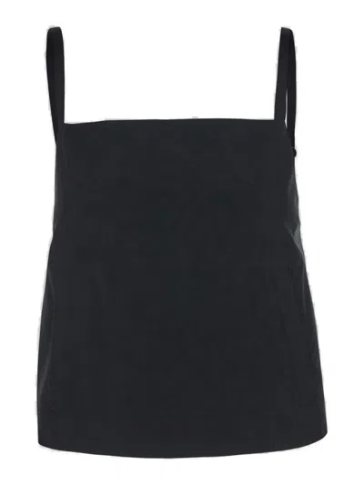 Sportmax Buckle Detailed Sleeveless Top In Black