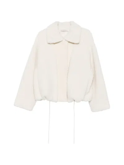 Sportmax Buckle-collar Jacket In White