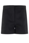 Sportmax Double Pleated Tailored Shorts In Luxurious Wool In Black