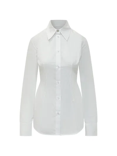 Sportmax Button Cotton Shirt In White