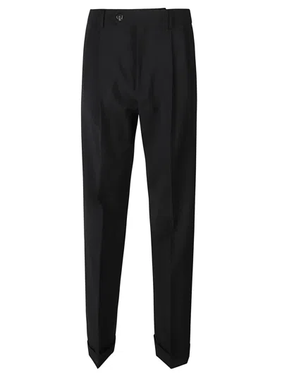 Sportmax Button Detailed Straight Leg Trousers In Black