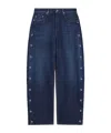 Sportmax Button-down Wide-leg Jeans In Blue