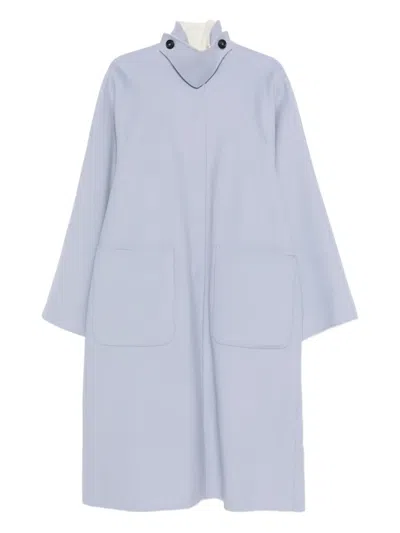 Sportmax Button Pockets Coat In Blue
