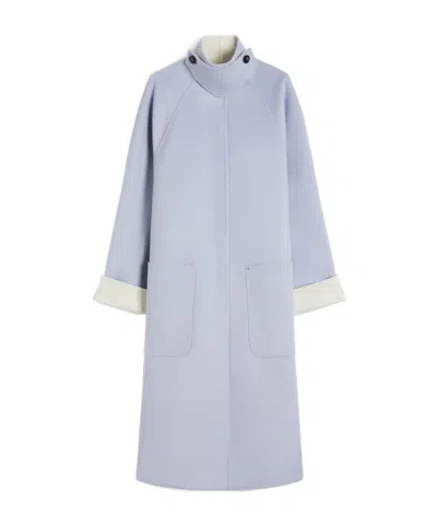 Sportmax Button Pockets Coat In Blue