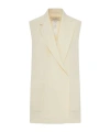 Sportmax Oversized Vest In Washed Viscose In White