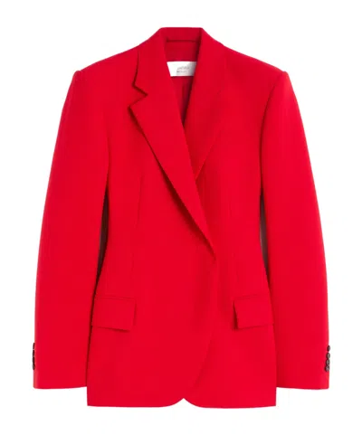 Sportmax Buttoned Double-breasted Blazer In Red