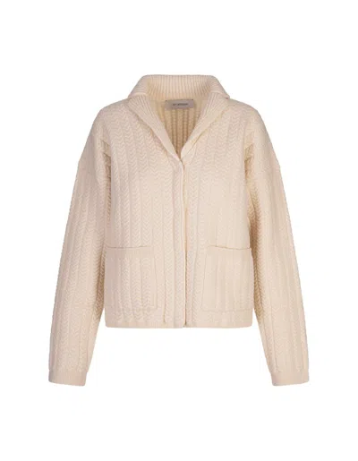 Sportmax Buttoned Long-sleeved Cardigan In White
