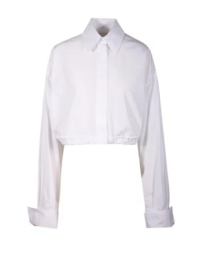SPORTMAX BUTTONED LONG-SLEEVED CROPPED SHIRT