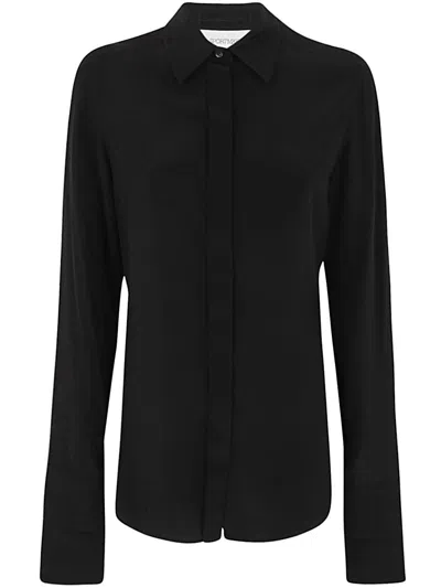 Sportmax Buttoned Long-sleeved Shirt In Black