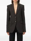 Sportmax Buttoned Single-breasted Blazer In Black