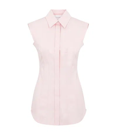 Sportmax Buttoned Sleeveless Shirt In Pink