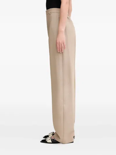 Sportmax Buttoned Trousers In Neutral