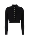 Sportmax Button-front Cropped Cardigan In Black