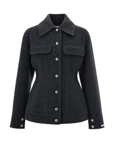 Sportmax Button-front Tailored Jacket In Black