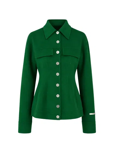 Sportmax Button-up Chest-pocket Jacket In Burgundy