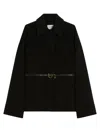 Sportmax Double Wool Caban In Black