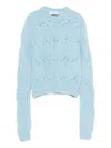 Sportmax Cable-knit Sweater In Blue