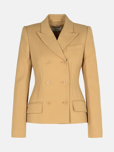 Sportmax 'cablo' Beige Cotton Blend Blazer