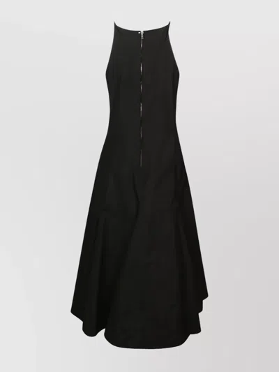 Sportmax Cactus A-line Dress Round Neckline In Black