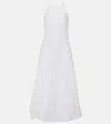 Sportmax Cactus Cotton Maxi Dress In Weiss