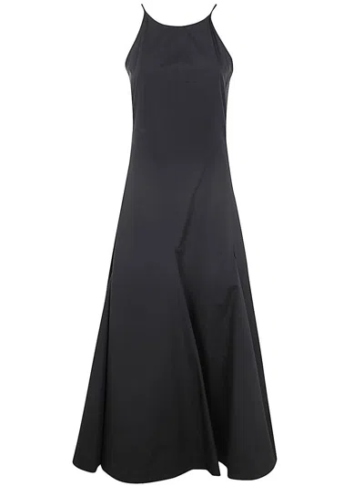 Sportmax Cactus Poplin Cotton Dress Clothing In Black
