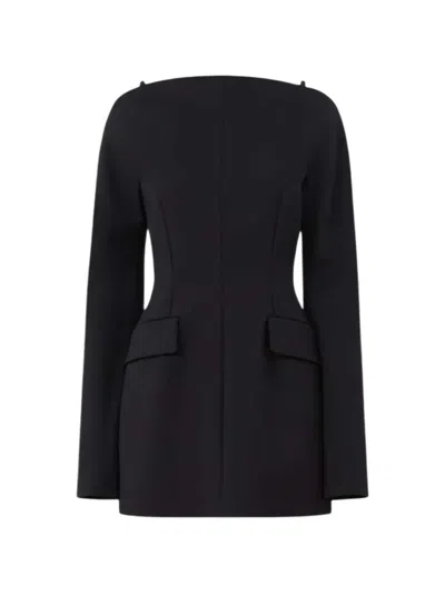 Sportmax Tefrite Stretch Knit Mini Dress In Black