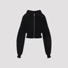 Sportmax Cropped Hooded Knitwear Ribbed Texture In Black
