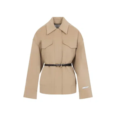Sportmax Camel Brown Virgin Wool Cantore Jacket In Neutral