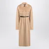 Sportmax Camel-coloured Wool Coat In Neutral
