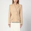 Sportmax Camel-coloured Double-breasted Jacket In Beige