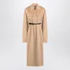 Sportmax Camel-coloured Wool Coat In Brown
