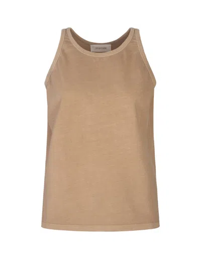Sportmax Camel Edicola Tank Top In Brown