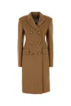 SPORTMAX CAMEL WOOL MORGANA COAT