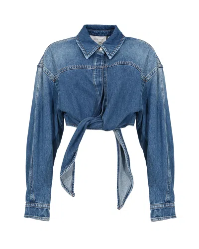 Sportmax Camicia Denim Blu Notte In Blue