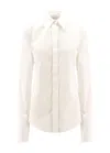 Sportmax Gemona Crêpe Long-sleeved Shirt In White