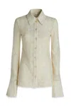 Sportmax Savain Cream Cotton Blend Shirt In 001