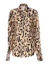 Sportmax Armony Animal Patterned Long-sleeved Shirt In Neutral