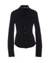 Sportmax Back Cut Out Long Sleeve Shirt In Black