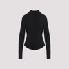 Sportmax Long Sleeve Collared Shirt With Open Back In Nero