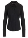 Sportmax Black Candido Shirt With Slit In Black