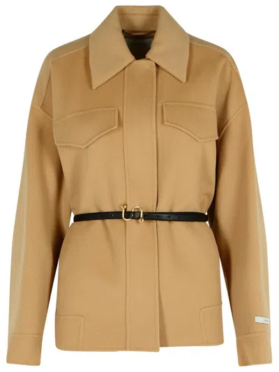Sportmax 'cantor' Camel Virgin Wool Jacket In Neutral